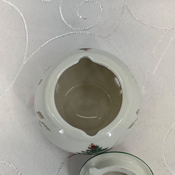 Spode Christmas Tree Believe Votive Candle Holder W/Lid S3324-A11 - Picture 4 of 8